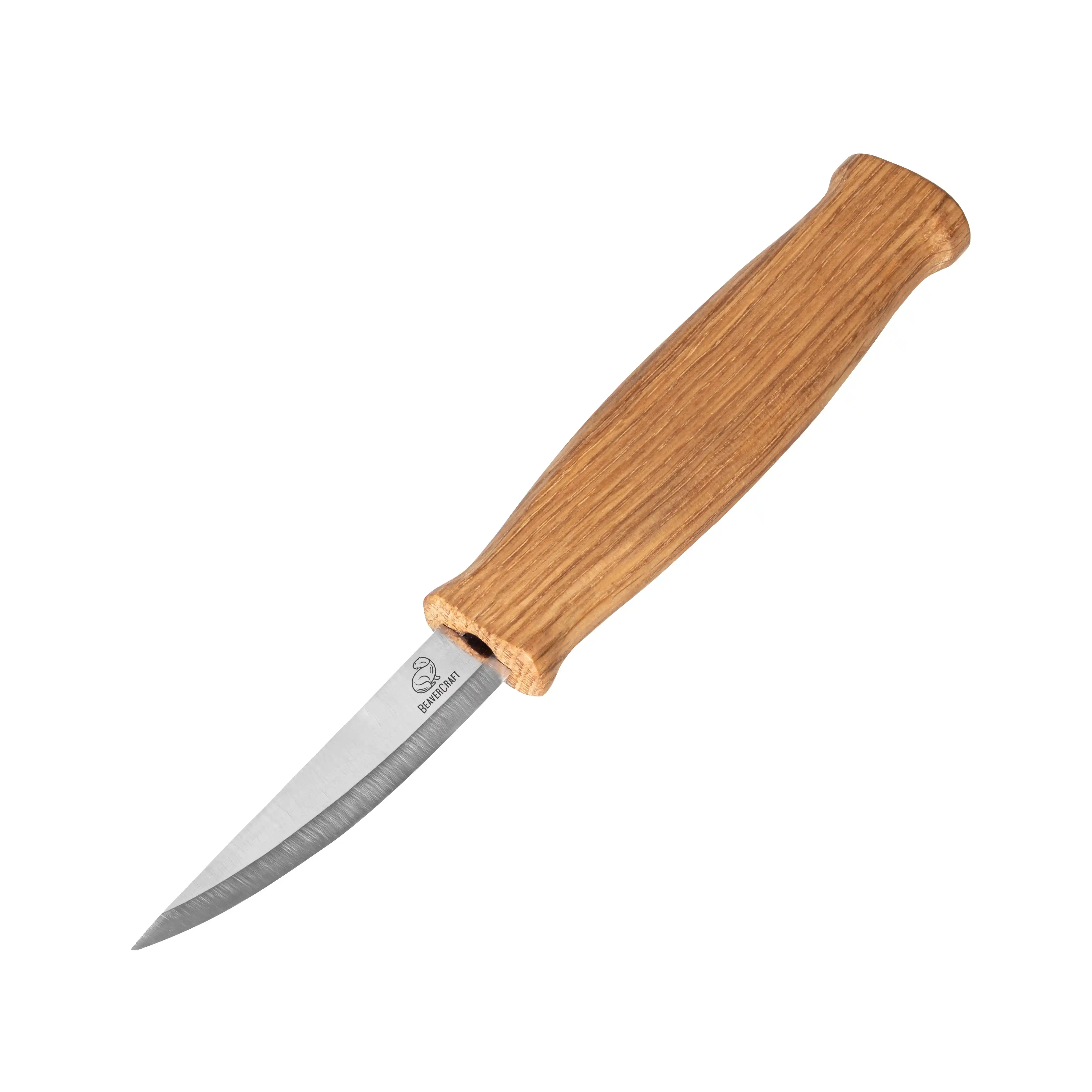 Cuchillo de tallar Sloyd con mango de roble c4